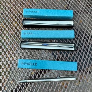 PARKER Vtg Lot Of 3 Telescoping Presentation Lecture Pointer 5"- 25" Advertising